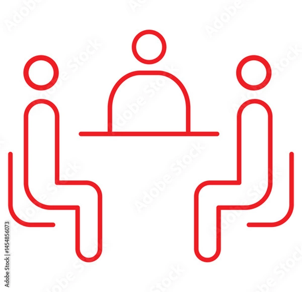 Obraz meeting room icon set. Meeting room, discussion, business conference, support group outline icon. design eps 10 