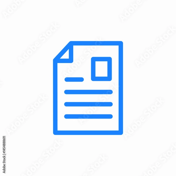 Fototapeta document lines text icon sign vector