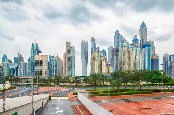 Obraz Dubai Marina after rain view