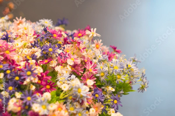 Obraz Colorful flower decor with blank copy space
