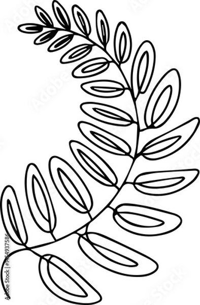 Fototapeta  Simple leaf icon design