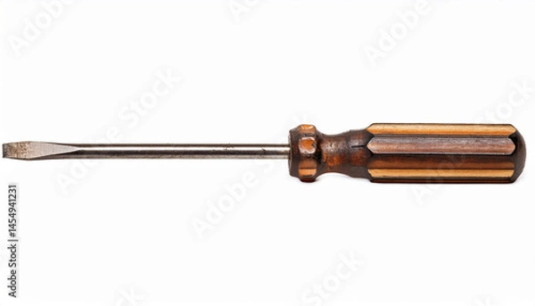 Obraz old screwdriver isolated on white background