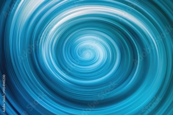 Fototapeta Abstract swirling vortex in vibrant blue and turquoise hues. Dynamic and hypnotic design concept. High-impact background for technology, energy, motion, futuristic themes, banners, ads, presentations
