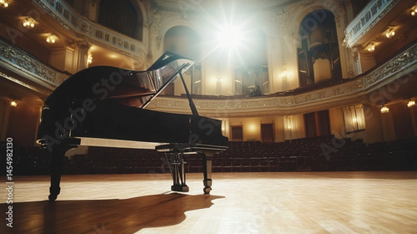 Obraz 1900 elegant concert in a lavish recital hall.