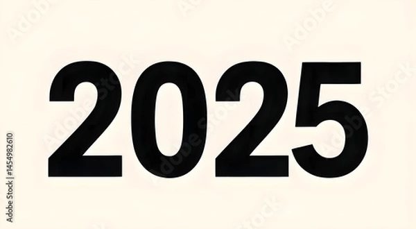 Obraz Bold black 2025 typography on white background