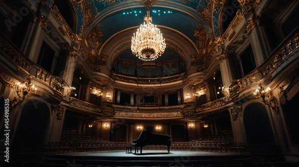 Obraz 1900 elegant opera performance in grand hall.