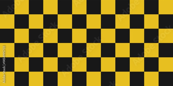 Fototapeta vector checkerboard pattern in black and yellow