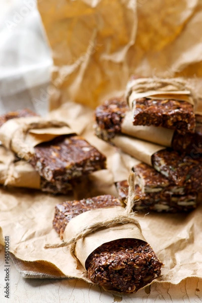 Fototapeta No-Cook Choco Oat Bars