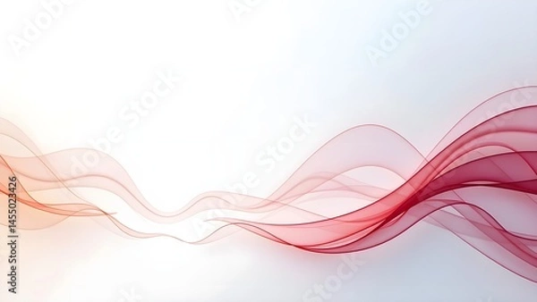 Fototapeta Corporate Web Header with Flowing Abstract Lines and Large Text Space