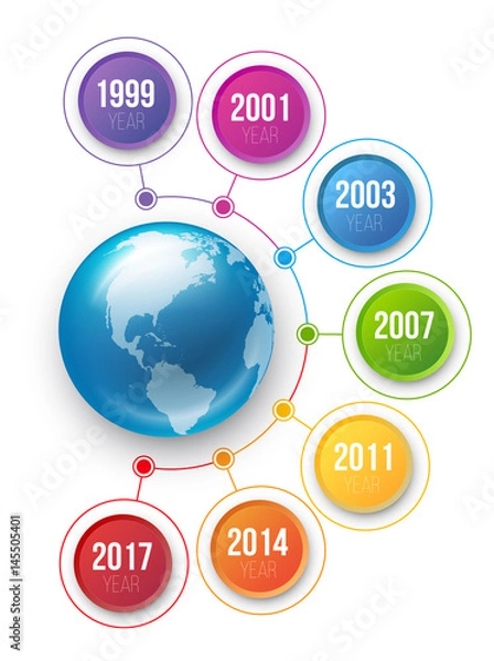 Obraz Infographics with steps or options