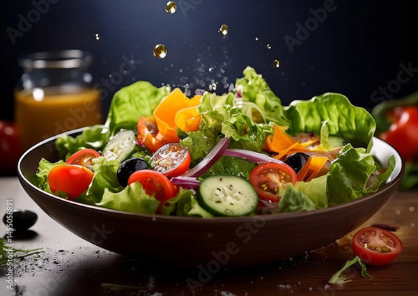 Fototapeta fresh vegetable salad