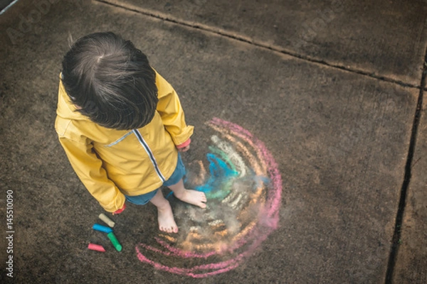 Obraz Child in the Rain