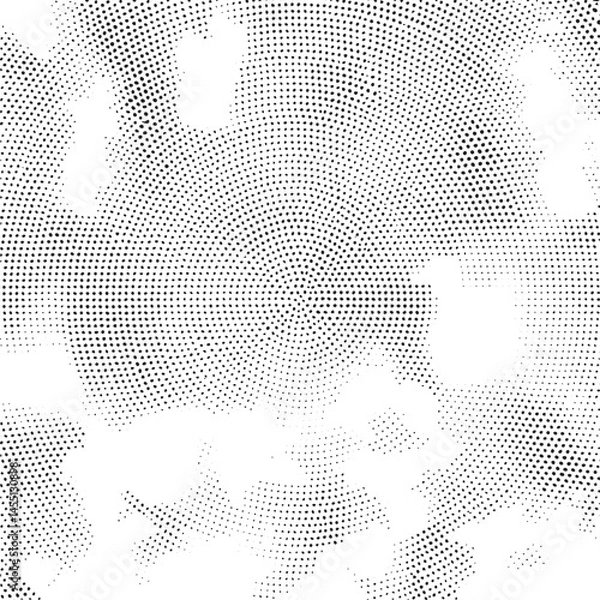 Fototapeta A black and white abstract of countless small dots creates a dynamic textured surface.