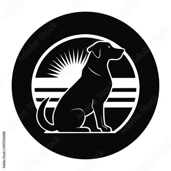 Obraz Bold circular t-shirt design celebrating international dog day vector illustration