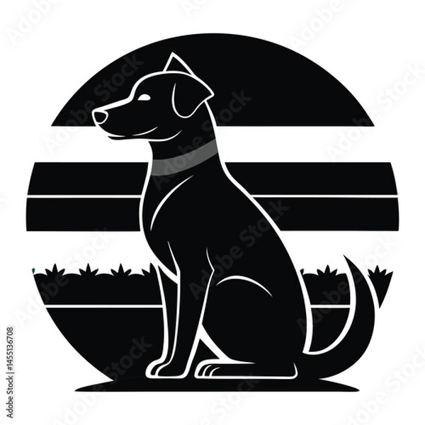 Obraz Bold circular t-shirt design celebrating international dog day vector illustration