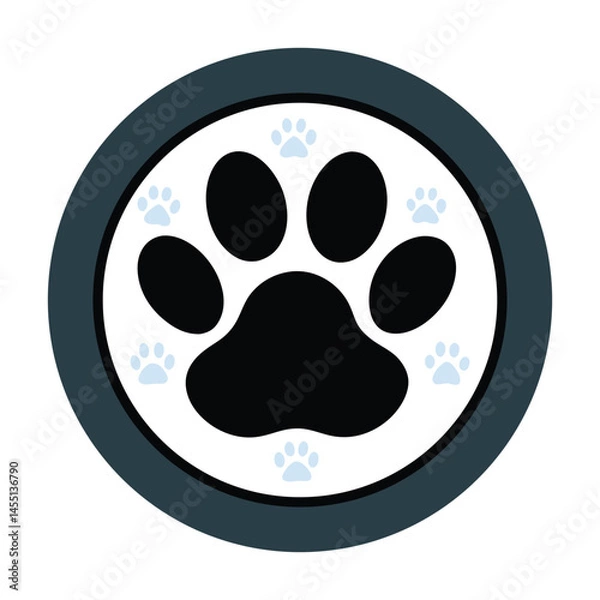 Obraz Minimalist Labrador retriever t-shirt design for happy dog day vector illustration