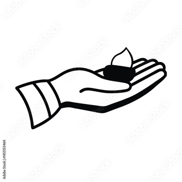 Fototapeta hand holding a light bulb