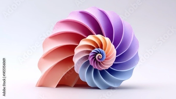 Obraz Abstract Spiral Artwork in Vibrant Colors Featuring a Gradient Design for Creative Projects and