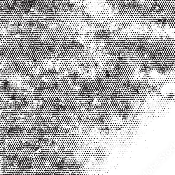 Fototapeta A textured grayscale of numerous overlapping dots creates a dynamic and visually engaging surface.