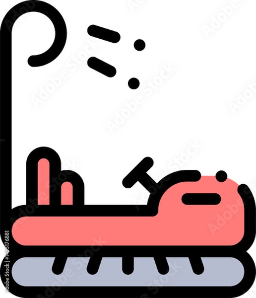 Fototapeta bumper car illustration on a white background    