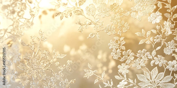 Fototapeta Golden Abstract Background: Sparkling Texture with Light Effects