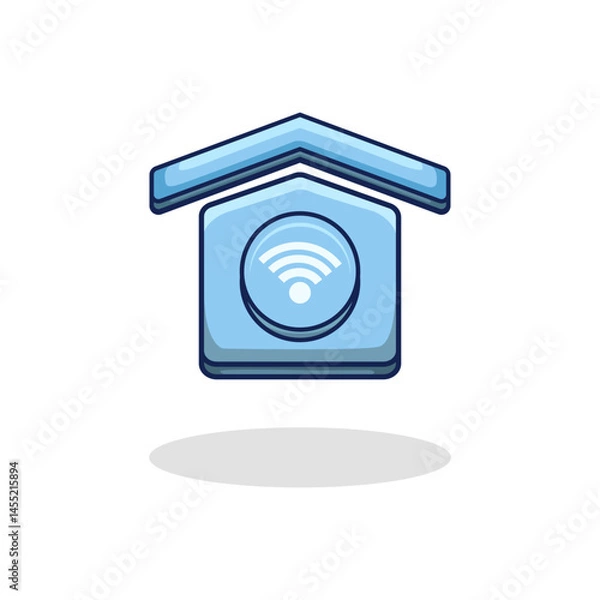 Obraz Vector illustration of a smart home with connected devices representing modern home automation and IoT technology Scalable vector format perfect for apps websites presentations and infographics