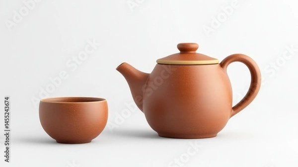 Fototapeta Artisanal Teapot and Cup in High Resolution
