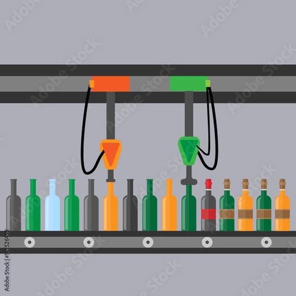 Obraz Wine factory. Flat design