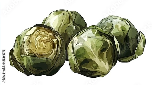 Obraz Close-up of Brussels sprouts