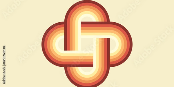 Fototapeta retro vintage 70s style stripes background poster lines. shapes vector design graphic 1970s retro background