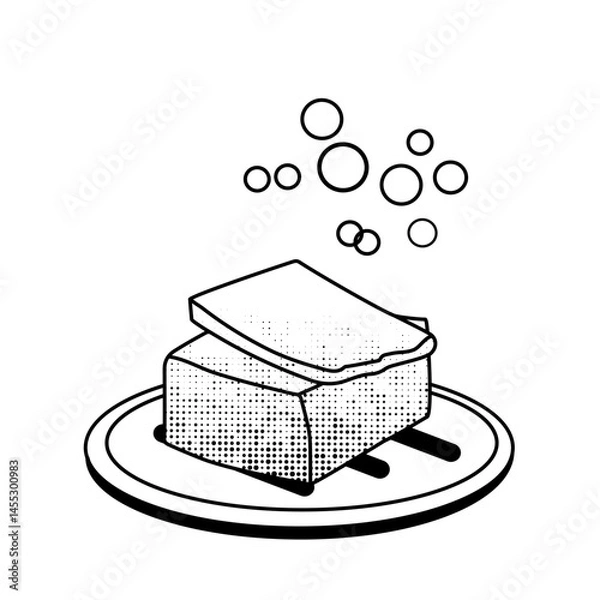 Fototapeta vector illustration of a cake