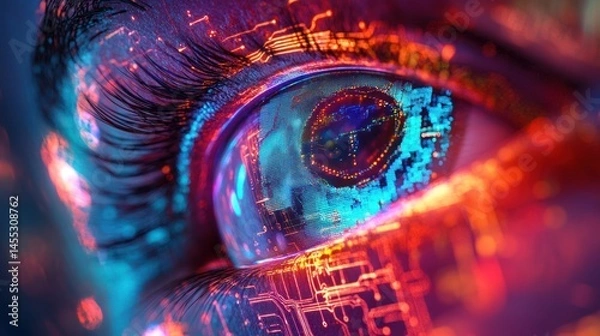 Obraz Cybernetic Eye: A Digital Iris