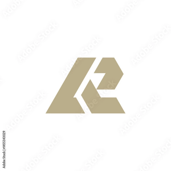 Fototapeta Initial letter CR  logo design template elements  minimal style monogram  square shape typography 