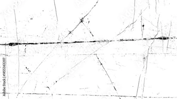 Fototapeta Abstract Grunge Texture With Scratch Lines Isolated on Transparent Background