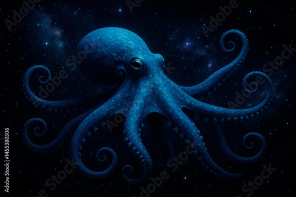 Fototapeta Cosmic Octopus in Space Infinity