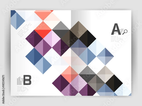 Fototapeta Minimalistic square brochure or leaflet business template