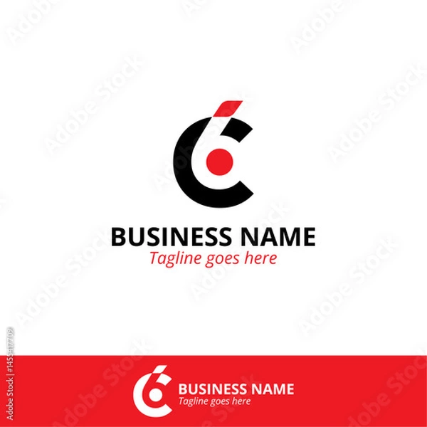 Fototapeta C and 6 symbol combination vector illustration.