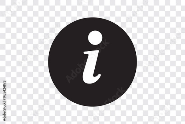 Obraz Info icons set. Information icon on isolated on white background. Black info button. Info symbol. Vector EPS 10