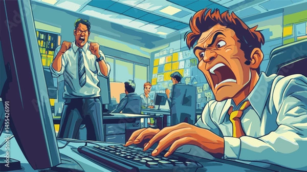 Obraz man working on computer