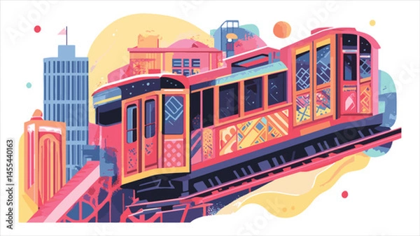 Obraz retro city background