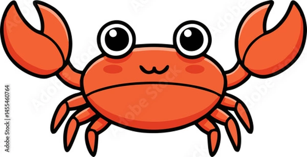 Fototapeta King Crab Vector with Splash Effect for Ocean Life and Marine Concepts