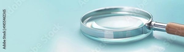 Obraz magnifying glass on blue background