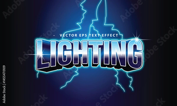 Fototapeta lighting light text effect illustration