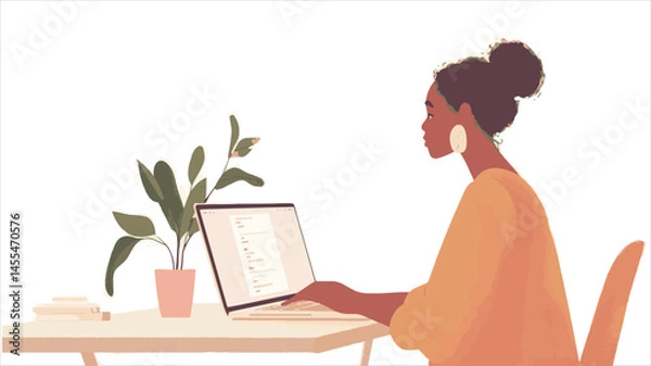 Obraz vector busniess people working on laptop