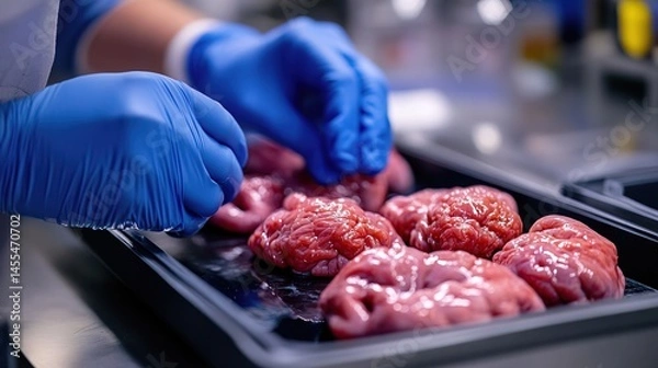 Fototapeta A biotechnologist developing lab-grown organs for transplants 
