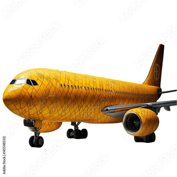 Obraz Cargo plane isolated on white background Generative AI
