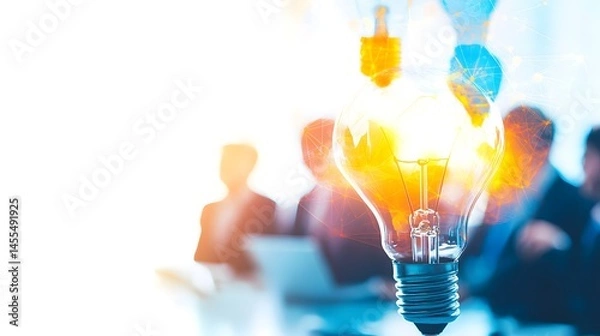 Obraz Bright Ideas Illuminating Business Collaboration Teamwork