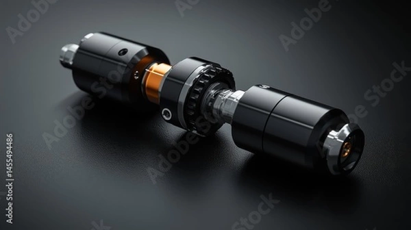 Fototapeta High-tech mechanical component showcasing innovative engineering design.