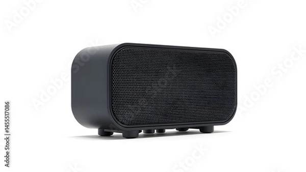 Obraz Modern Bluetooth Speaker on White Background
