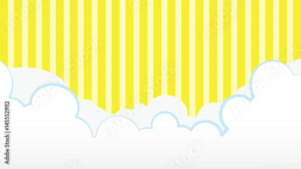 Fototapeta The background of the clouds has a backdrop of alternating colored straight lines.